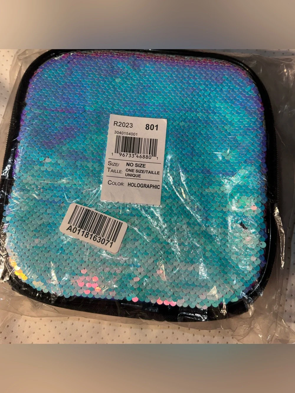 The Children's Place Girls Holographic Flip Sequin Lunchbox, NEW
